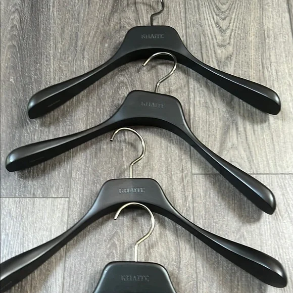 KHAITE Black Wooden Hangers